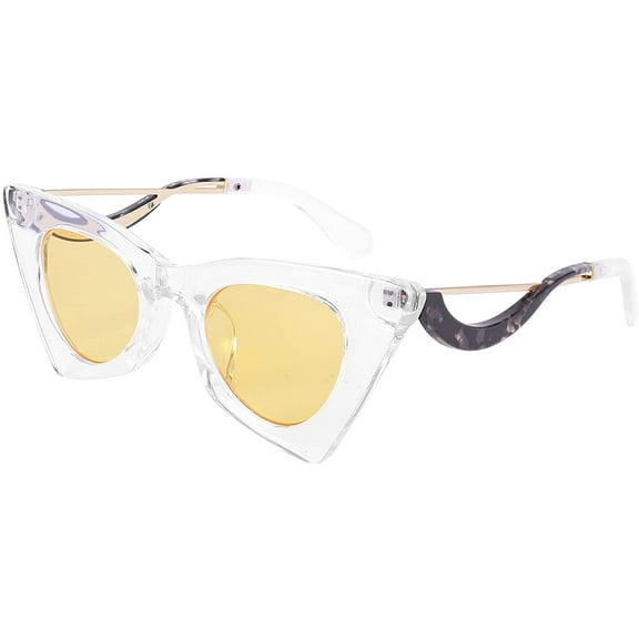 FEISEDY Women Vintage 60s Cateye Sunglasses Cool Personality Charm Modern Trendy Cute Cat Eye Glasses B2779