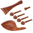 thumbnail image 2 of 2 juegos Kit de Violín 4/4 para Violín de Tamaño Completo Clavija de Violín de Palisandro Apéndice Chin Rest Pin Final, 2 of 5