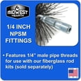 thumbnail image 3 of Midwest Hearth Wire Chimney Cleaning Brush (9-Inch Round) Made in USA, 3 of 5