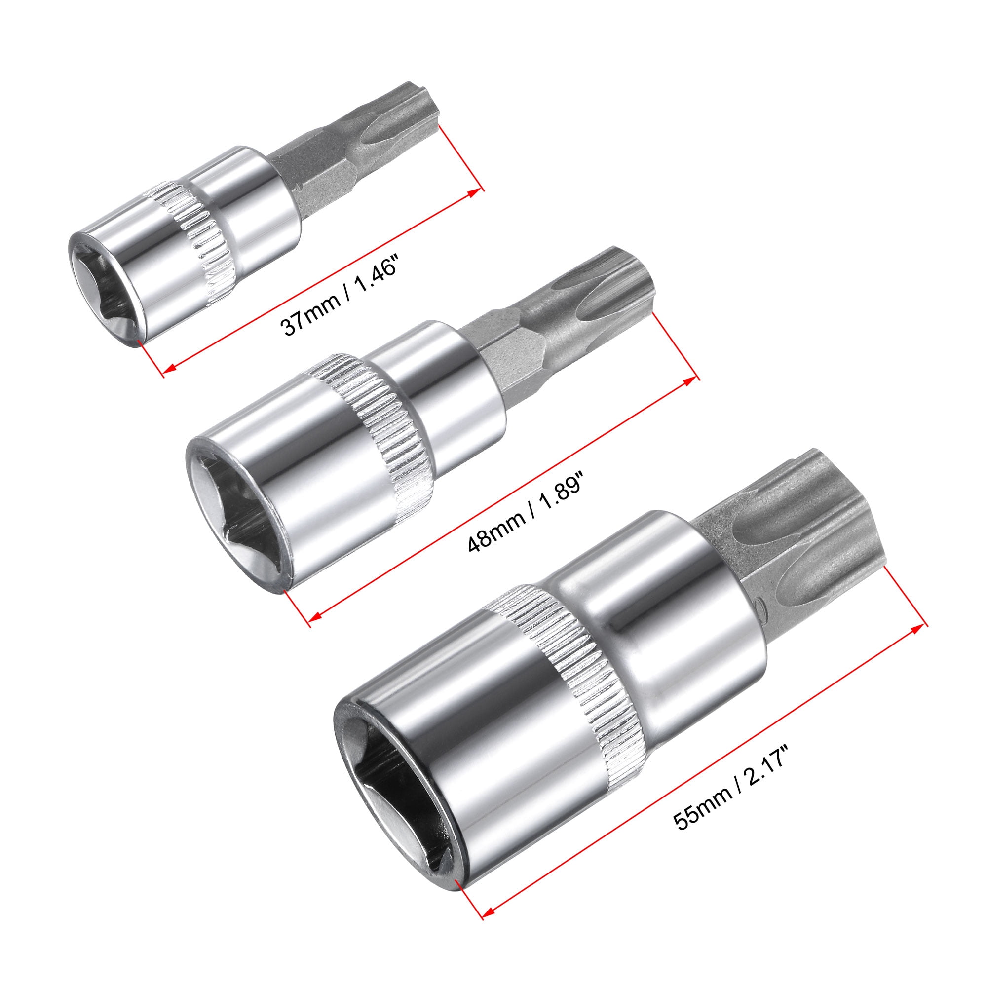 Uxcell T8 - T70 Torx Bit Socket Set, CR-V Bits & Sockets (For Hand Use Only)