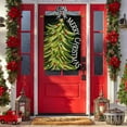 thumbnail image 2 of Black Merry Christmas House Flag 28x40 Inch Double Sided, Christmas Tree Xmas Winter Holiday Yard Outdoor Decorative Flag, 2 of 6