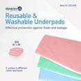 thumbnail image 7 of Dynarex DynaCare Incontinence Bed Pads, Reusable Washable Underpads, 34" x 36", Pink, 3 Count, 7 of 7
