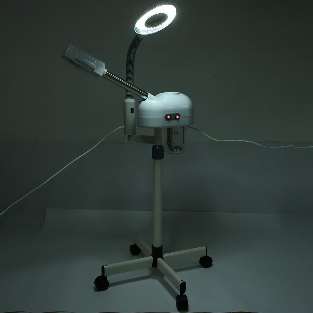 Mgaxyff 2 In 1 5X LED Cold Light Magnifying Glass Facial Steamer