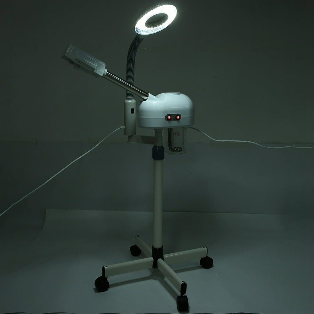 Mgaxyff 2 In 1 5X LED Cold Light Magnifying Glass Facial Steamer