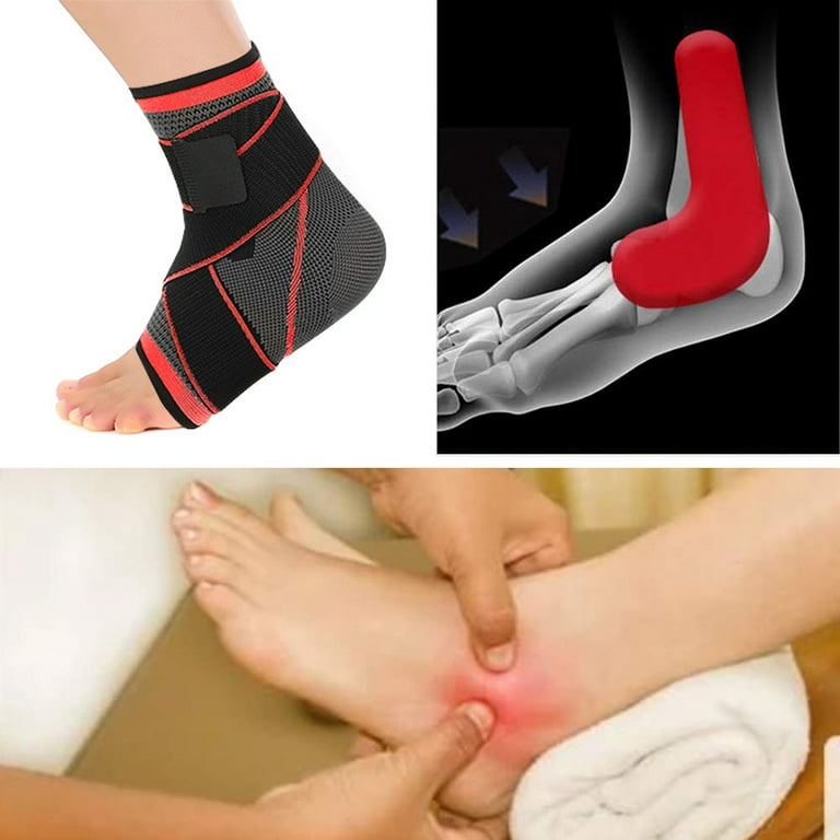 Sports Ankle Support, Adjustable Ankle Brace for Women and Men, Stabilize  Ligaments, Eases Swelling and Sprained Ankle, Breathable Compression, 