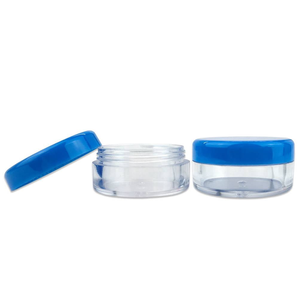 5g/5ml High Quality Acrylic Leak Proof Clear Container Jars with Blue Lids (2000 Jars)