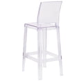 thumbnail image 5 of Bowery Hill Square Back Ghost Bar Stool in Transparent Crystal, 5 of 6