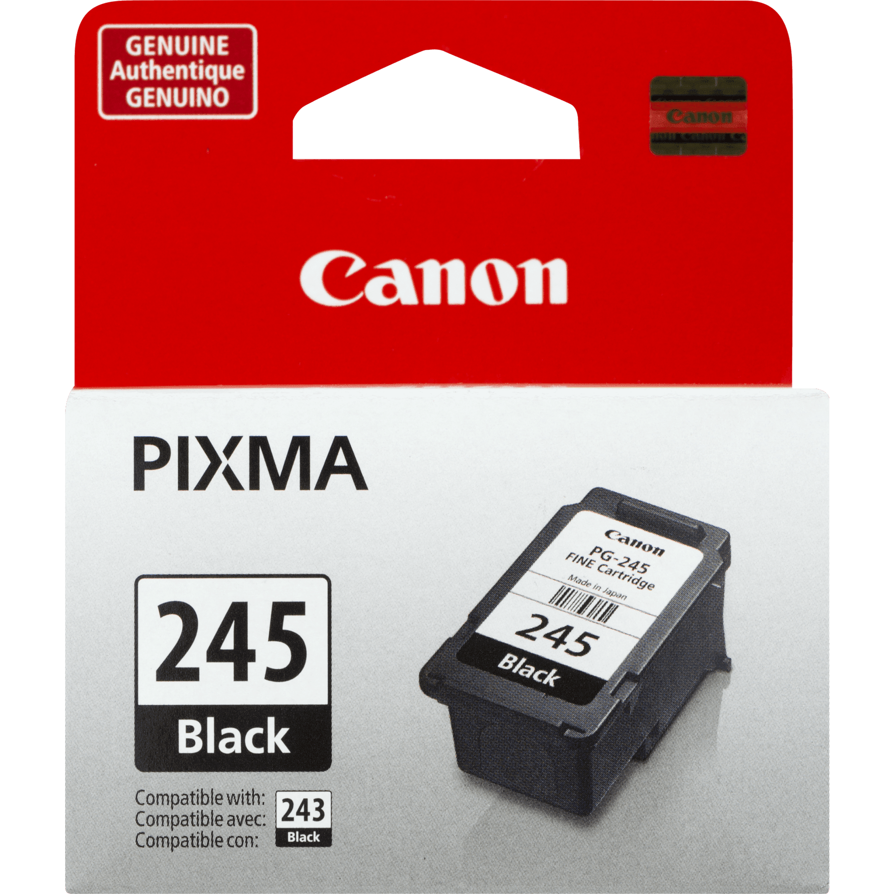 Canon PG-245XL Black Ink Cartridge, Compatible to iP2820, MG2420, MG2924,  MG492, MG3020, MG2525, TS3120, TS202, TR4520 and TR4522