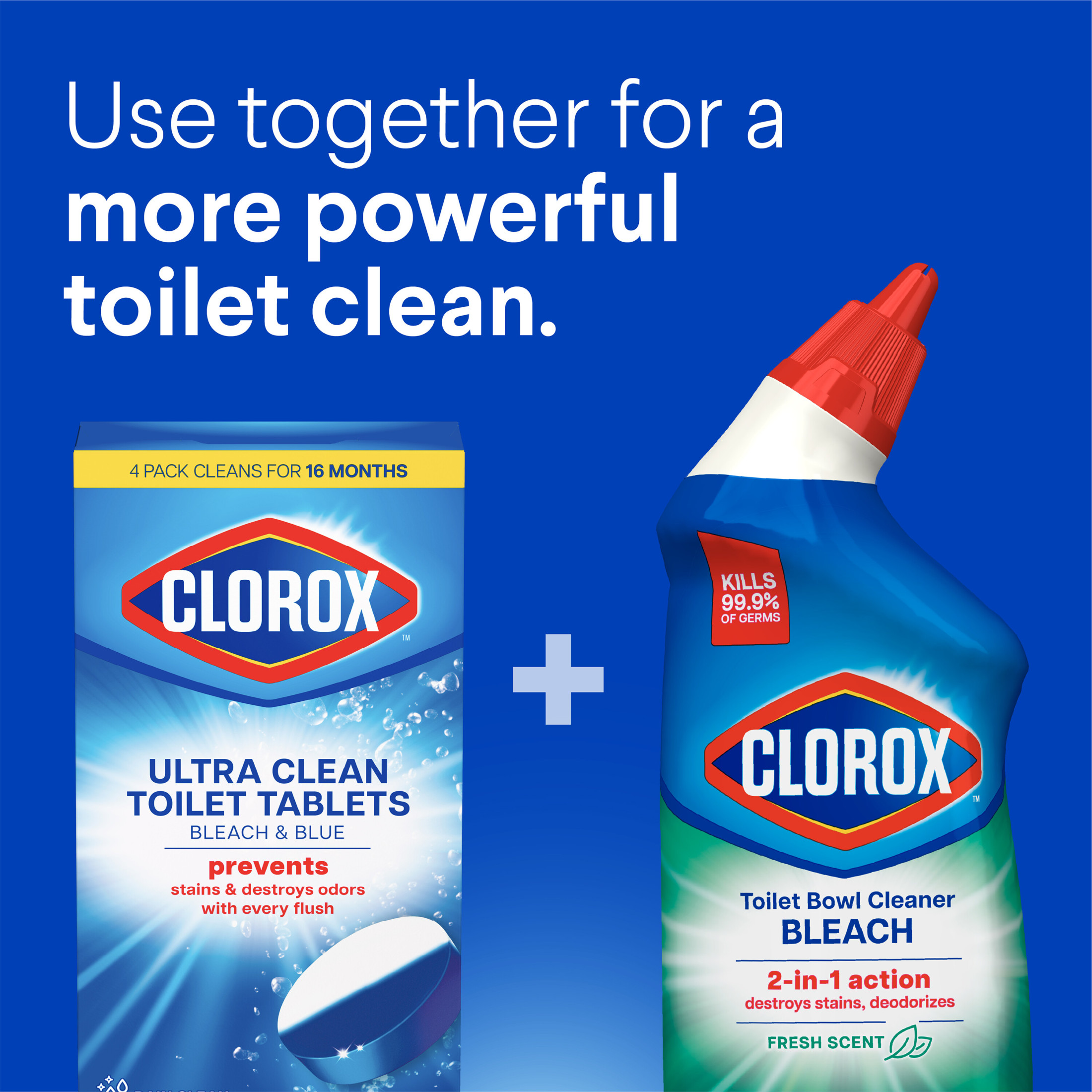 Clorox Bleach & Blue Toilet Bowl Cleaner Tablets, 2 Count photo 7