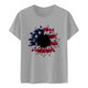 thumbnail image 3 of Gibobby Playera de Manga Corta con Cuello Redondo El Día la Independencia Verano imprimió camisetas manga corta Fashion T Shirt Tops Blose(Plata de plata,XL), 3 of 5