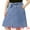 Grey Blue, variant on DARING DIVA Women's Plus Outfits Tie Waist Button Front Midi Denim Skirt 1X Grey Blue