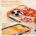 thumbnail image 4 of Casetego Phone Case for iPhone 16 Pro Max,Colorful Retro Oil Painting Print Flower Design Cute Floral Blossom Phone Cover Stylish Protective Phone Case for Girls Women,Orange, 4 of 9