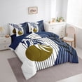 thumbnail image 3 of Homewish Botanical Plants Leaves Twin Bedding Sets 7-Piece for Female Men Women,Retro Vintage Aesthetic Bedding Comforter Set Microfiber,Mid Century Stripes Breathable Sheet Sets, 3 of 8