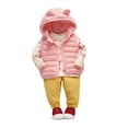 thumbnail image 2 of Esaierr Boys Girls Ear Hooded down Vest for Newborn Baby Lightweight Sleeveless Jacket Candy Color Waistcoat Winter Warm Tops for 9M-5Y, 2 of 7