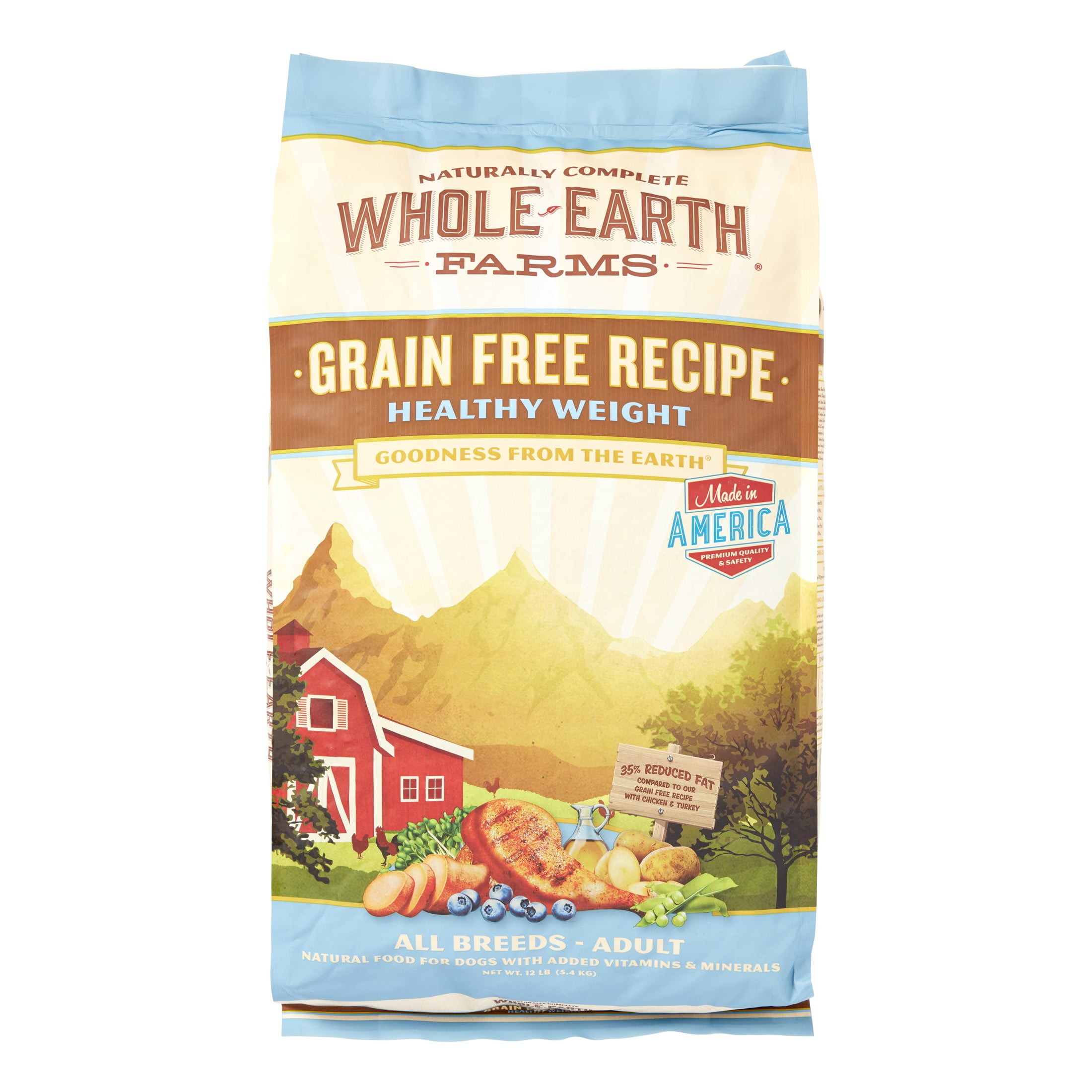 Whole Earth Farms GrainFree Healthy Weight Recipe Dry Dog Food, 12 lb