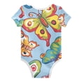 thumbnail image 2 of Butterflies Cartoon Pure Cotton Bodysuit Short Sleeve Pajamas One-Piece Romper Unisex 18M, 2 of 6