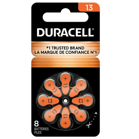 Duracell Hearing Aid Batteries, Size 13, 8 Pack