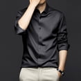 thumbnail image 4 of Men's Ice Silk Long-sleeved Shirt: Business High-end, No Ironing, 4 of 13