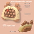 thumbnail image 4 of FIEWESEY Quick Push Console with Instant Sound Feedback,Handheld Fast Speed Pushing Game,Early Education Game Console,Pop it Fidget Toy Fast Push Game Decompression Toy (Brown), 4 of 7