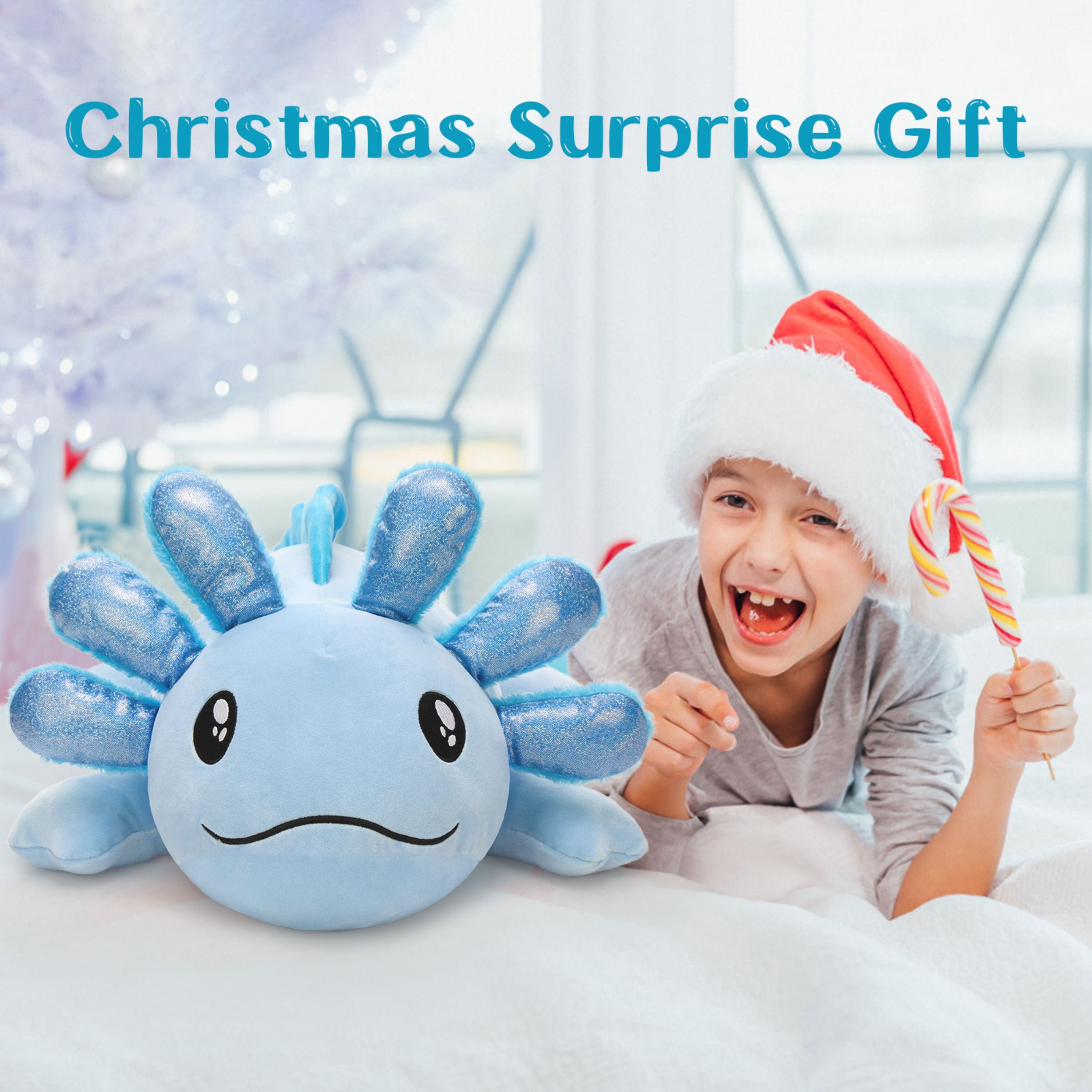 Tezituor 4Pcs Axolotl Stuffed Animal 32" Giant Axolotl Plush with 3 Babies Plush Toy