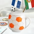 thumbnail image 1 of Taza de café deportiva con tapa, taza de cerámica con forma de balón de bádminton | Taza de té y café con tapa y diseño original de balón deportivo, 1 of 6