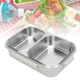 thumbnail image 1 of Fiambrera Portátil para Llevar A Mano, Contenedor de Comida de 2 Compariaciones, Caja de Acero para oxidable para Niños, Caja de Almacenamiento de Alimentos de 1,2 L para, 1 of 7