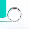 thumbnail image 6 of Three Moissanite Stones 0.2 Carat Moissanite Men's Wedding Ring, 925 Sterling Silver Engagement Band for Women, GRA Certified Jewelry Gift, 6 of 6