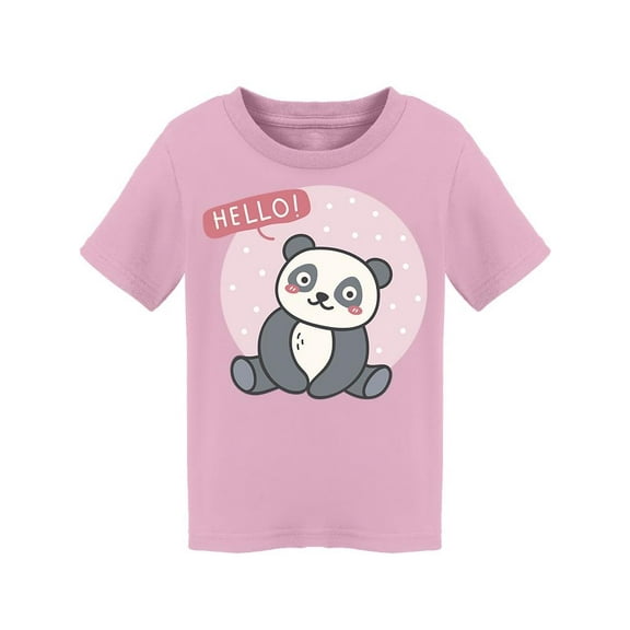 Cute Panda: Hello! Polka Dot T-Shirt Toddler -Image by Shutterstock, 4 Toddler