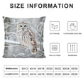 thumbnail image 5 of Orinice Owl Tree Branch Snow Graphic Decorative Cushion Throw Pillow Cover Short Plush Winter Printed on Both Sides 1PC 20x20in, 5 of 5
