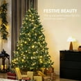 thumbnail image 4 of HOMCOM 7ft Frosted Christmas Tree with Dual Colour, Full Spruce Xmas Tree, 4 of 10