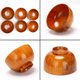 thumbnail image 4 of Nvzi Juego de 6 piezas de cuencos y vajilla de madera, adecuados para servir arroz, sopa, salsa, café, té y también como elemento decorativo. Ensaladera de madera, 3,94 x 2,55 pulgadas., 4 of 5