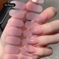 thumbnail image 1 of Pegatinas de uñas de oro rosa, cobertura completa, parche adhesivo para uñas, efecto espejo florístico, tiras de esmalte de uñas, prensa DIY en manicura artística, 1 of 7