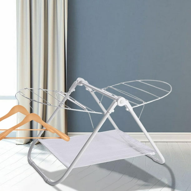 Estante de lavandería plegable,Tendedero de ropa plegable de ala de gaviota resistente,Soporte de ahorro de espacio de estante de lavandería plegable,Tendedero para secadora de ropa Tendedero Soledad Estante de lavandería plegable