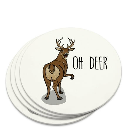 

Oh Deer Butt Dear Funny Novelty Coaster Set