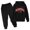 V67-Black, variant on WhouRiu Boys Girls Autumn Casual Outfits Kids Unisex Letter Print Pullover Hoodies And Pants Sets