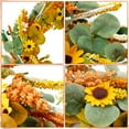 thumbnail image 5 of Fall Wreath Autumn Thanksgiving Decoration Artificial with Sunflowers Harvest Wreath Farmhouse Fall Wreaths for Front Door 20", 5 of 6