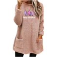 thumbnail image 2 of Puntoco Suéter Mujer Cuello Redondo e Invierno Suelto Estampado Bolsillo Cálido Manga Larga Blusa Tops Navidad Liquidación Puntoco Puntoco-1101, 2 of 4