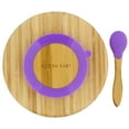 thumbnail image 7 of Acorn Baby Bamboo Toddler Plates with Spoon in Purple - Baby Plates with Suction, 7 of 7