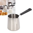 thumbnail image 1 of Stainless Steel Long Handle Milk Frothing Jug - Easy Cleaning Glossy Texture - Coffee Pitcher for DIY Cooking - Small and Compact, 201 Stainless Steel, 1 of 8