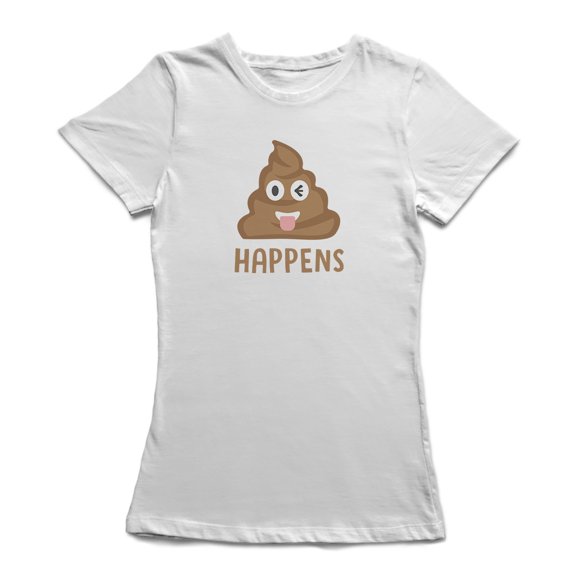 T-shirt pour Femmes Happens Crazy Winking Poop Emoji