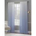 thumbnail image 5 of Ombre Grey Blue Semi Sheer Curtains 84 Inch Length 2 Panels Set, Abstract Art Sheer Kitchen Curtain Privacy Voile Window Curtain for Living Room Bedroom Rod Pocket Drapes, 5 of 7