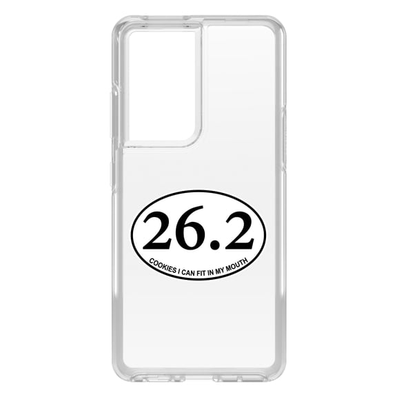 DistinctInk Clear Shockproof Hybrid Case for Galaxy S21 ULTRA 5G (6.8" Screen) - TPU Bumper Acrylic Back Tempered Glass Screen Protector - 26.8 - Cookies I Can Fit In My Mouth