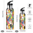 thumbnail image 2 of Yayeee 33oz Insulated Water Bottle Double Wall Stainless Steel with Flip Straw Lid, Colorful Birds Pattern, 2 of 7