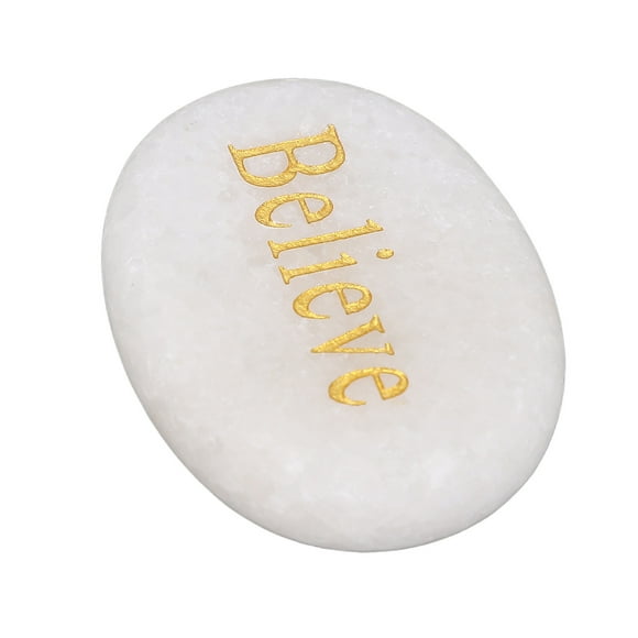 Engraved Inspirational Stone, Inspiring Stone Words Encouragement Amulets Marble Polished Smoothly Comfortable Motivational Stone Gratitude Rocks Engraved Rocks for Decoration