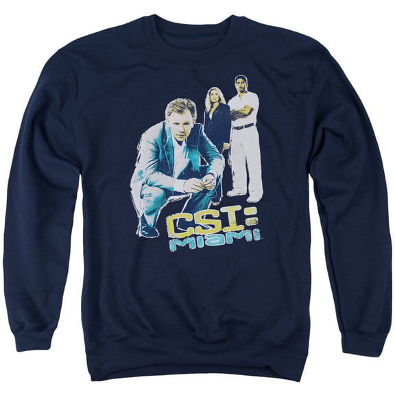 Csi:Miami In Perspective Adult Crewneck Sweatshirt Navy