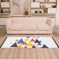 thumbnail image 2 of Yayeee Runner Rug for Bedroom 2'x6' Machine Washable Hallway Non Slip Mat, White Abstract Triangles, 2 of 8