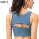 thumbnail image 2 of Sujetador Deportivo Push Up Para Mujer Tops Cortos Huecos Atractivos Con Copas Extraíbles Entrenamiento Fitness Yoga Bra - Azul, 2 of 7