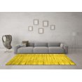 thumbnail image 3 of Ahgly Company Indoor Rectangle Abstract Yellow Contemporary Area Rugs, 8' x 12', 3 of 4