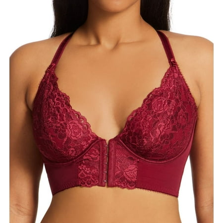 

Women s Pour Moi 11501 Opulence Front Close Underwire Bralette (Deep Red 34F)