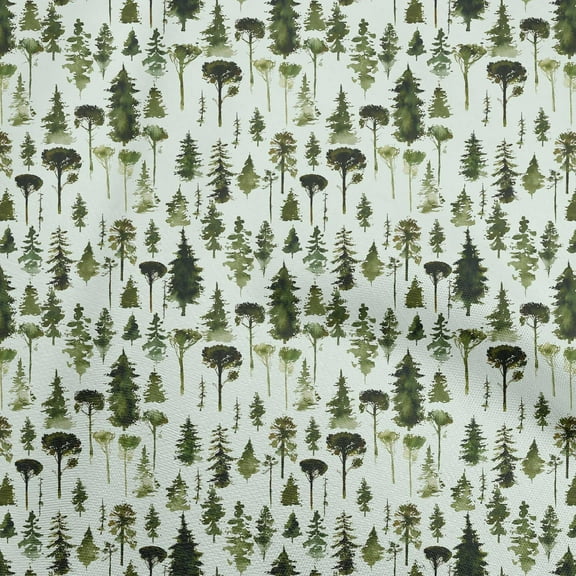 oneOone Viscose Chiffon Forest Green Fabric Tree Diy Clothing Quilting Fabric Print Fabric By Yard 42 Inch Wide